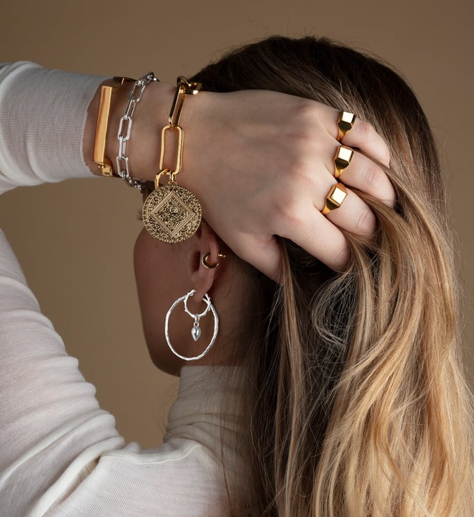 Siren Muse Ripple Small Hoop Earrings