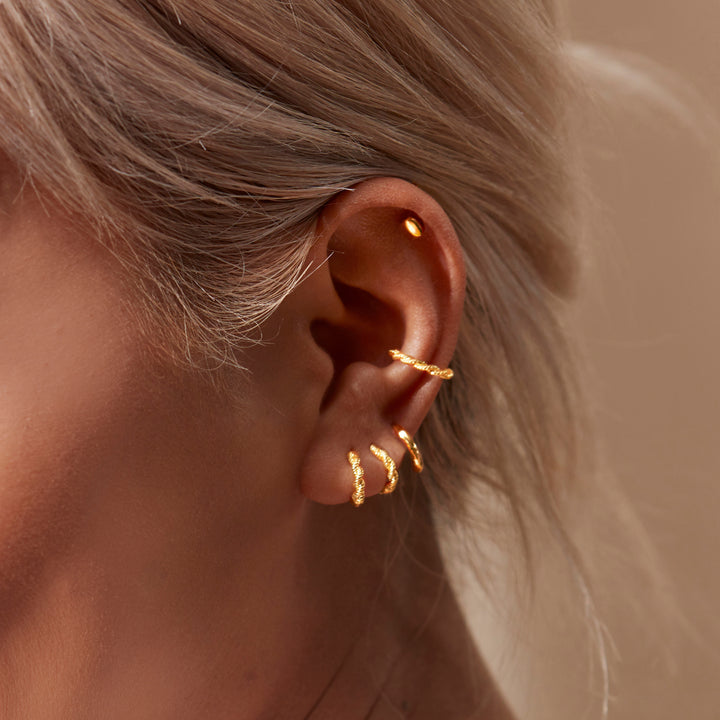 Corda Mini Huggie Earrings