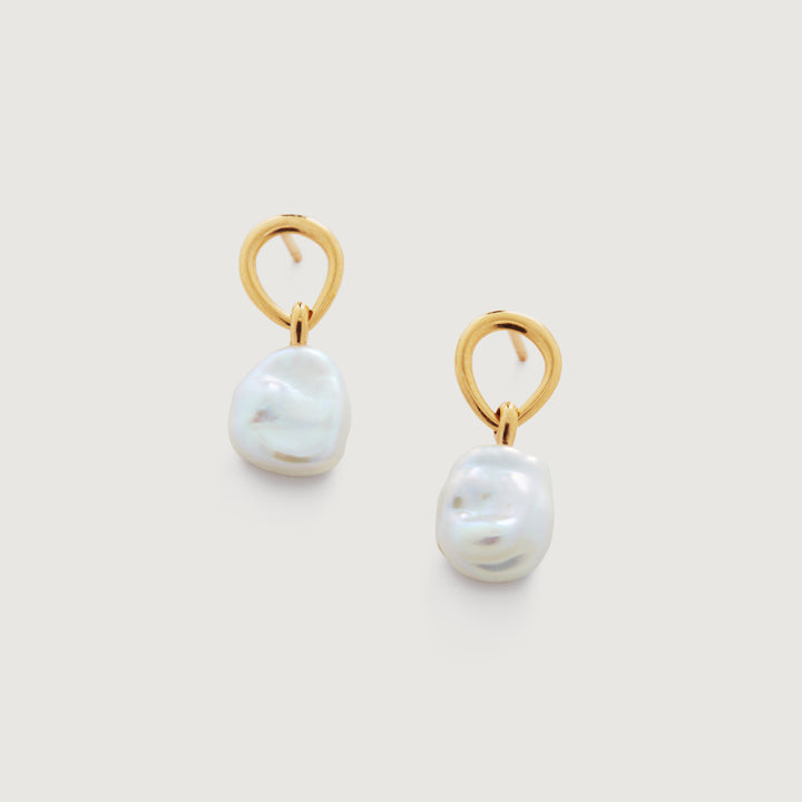 Nura Keshi Pearl Drop Earrings