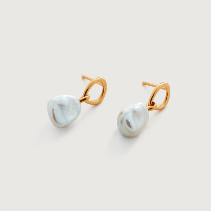 Nura Keshi Pearl Drop Earrings