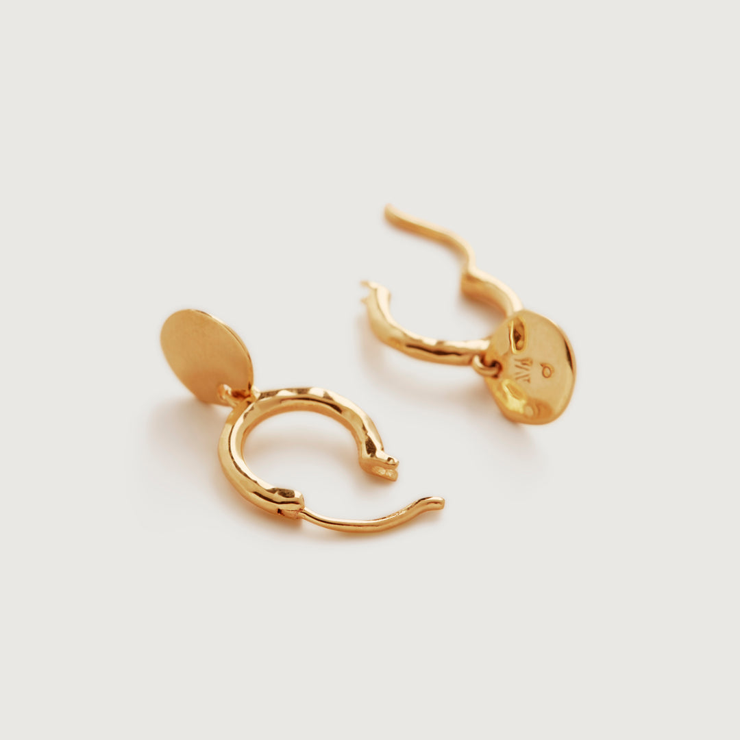 Siren Muse Disc Mini Huggie Earrings