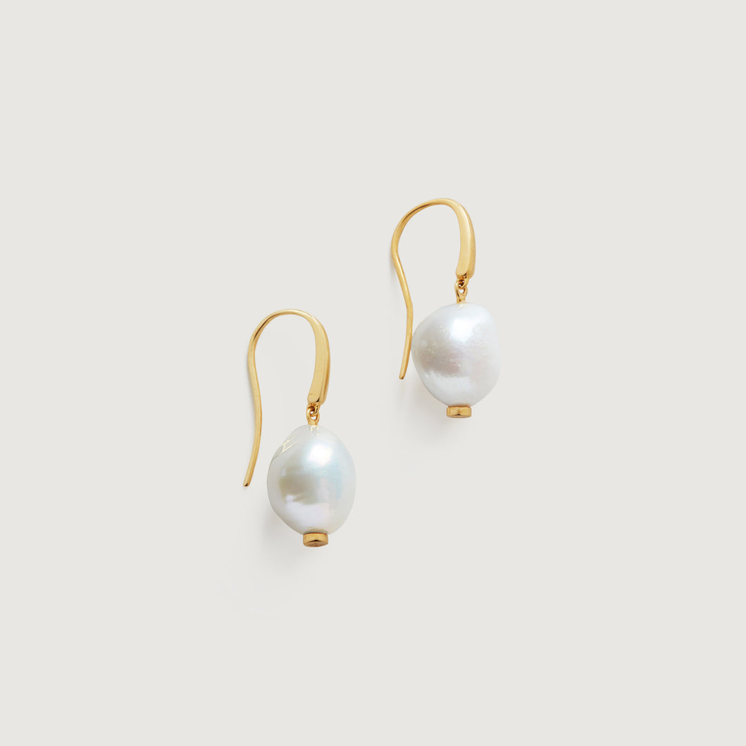 Nura Keshi Pearl Wire Earrings