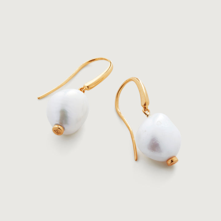 Nura Keshi Pearl Wire Earrings
