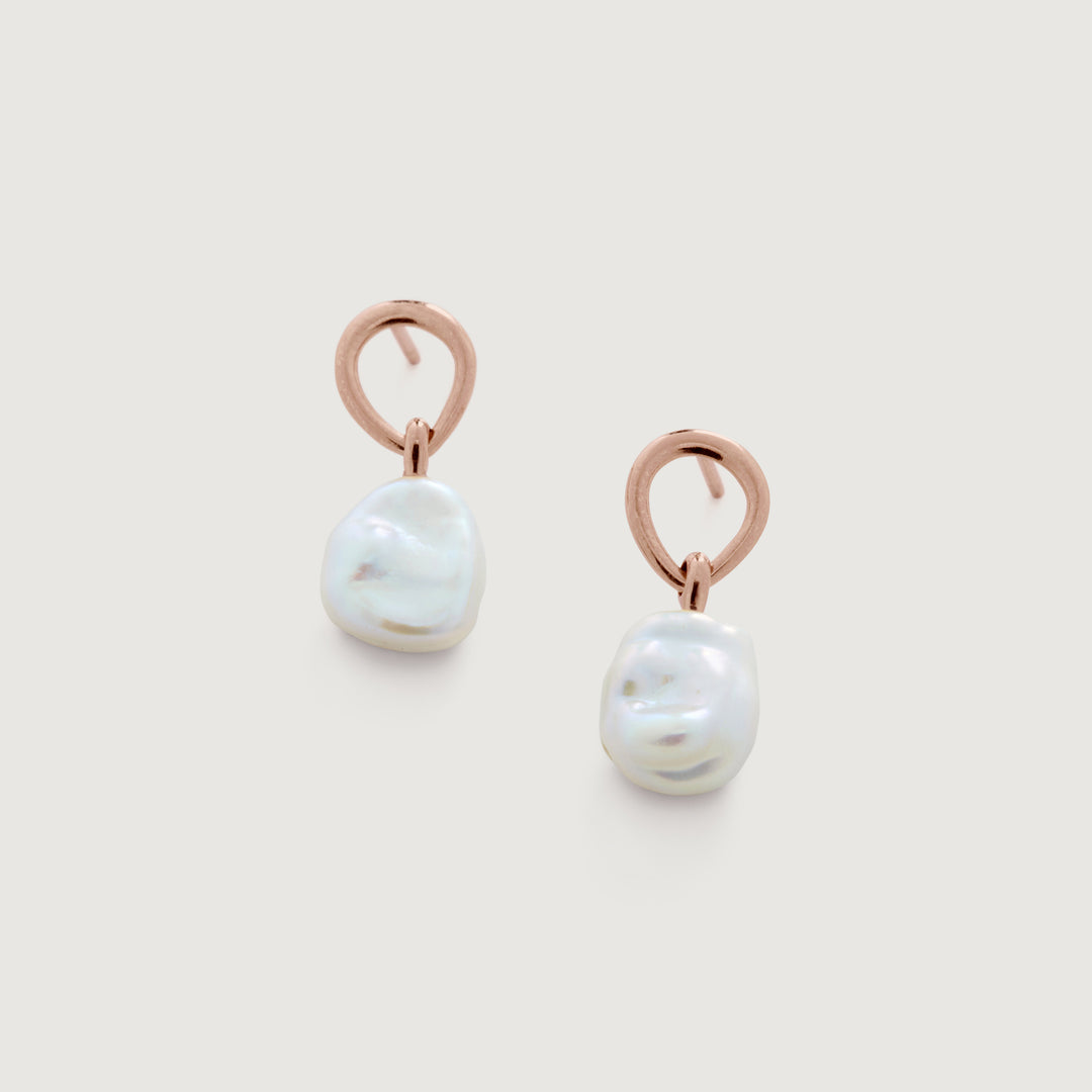 Nura Keshi Pearl Drop Earrings