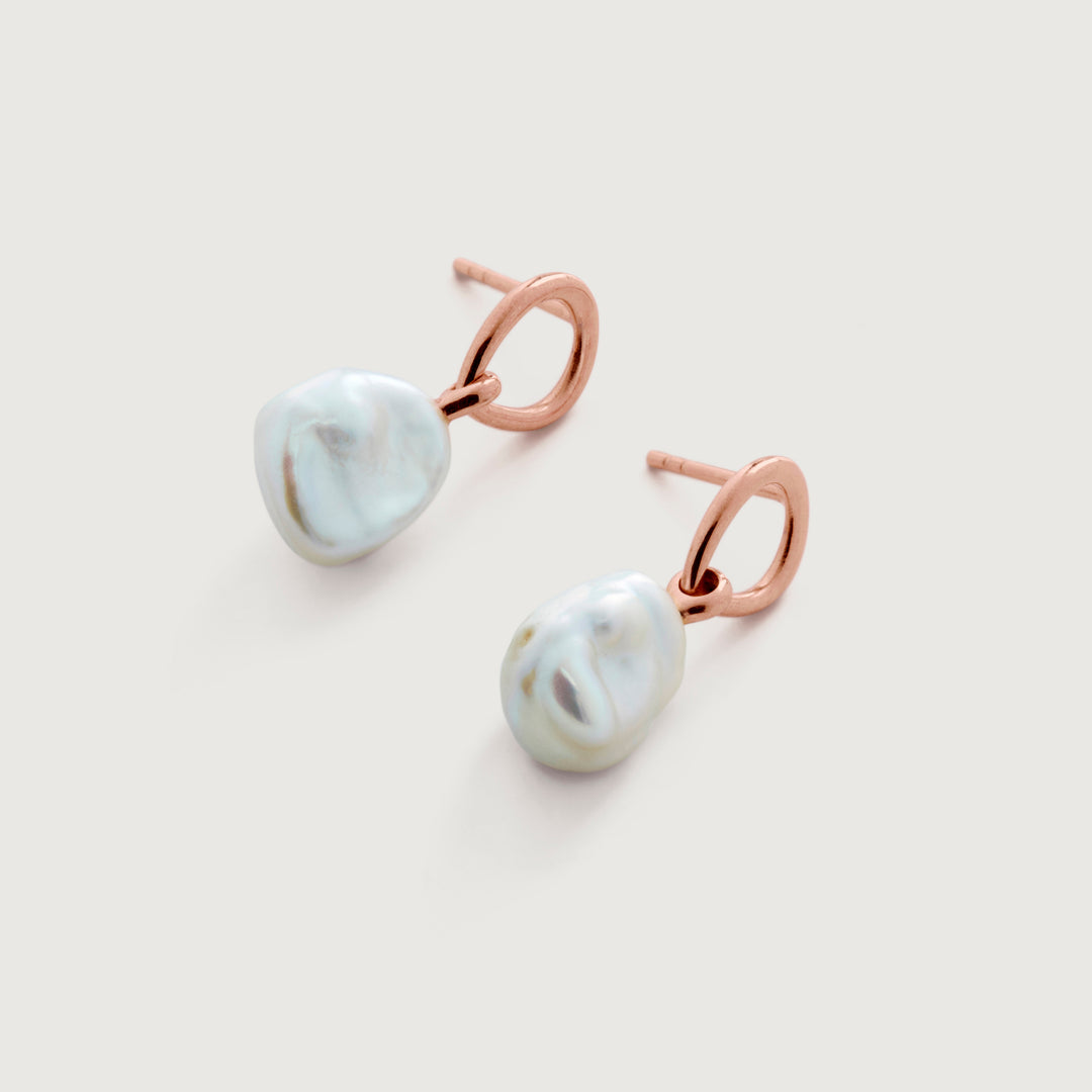 Nura Keshi Pearl Drop Earrings