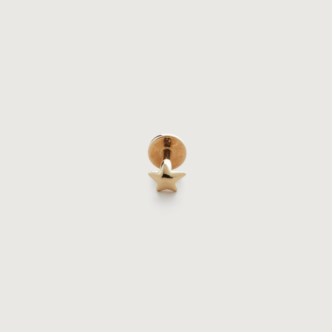 Star Flat Back Piercing Stud