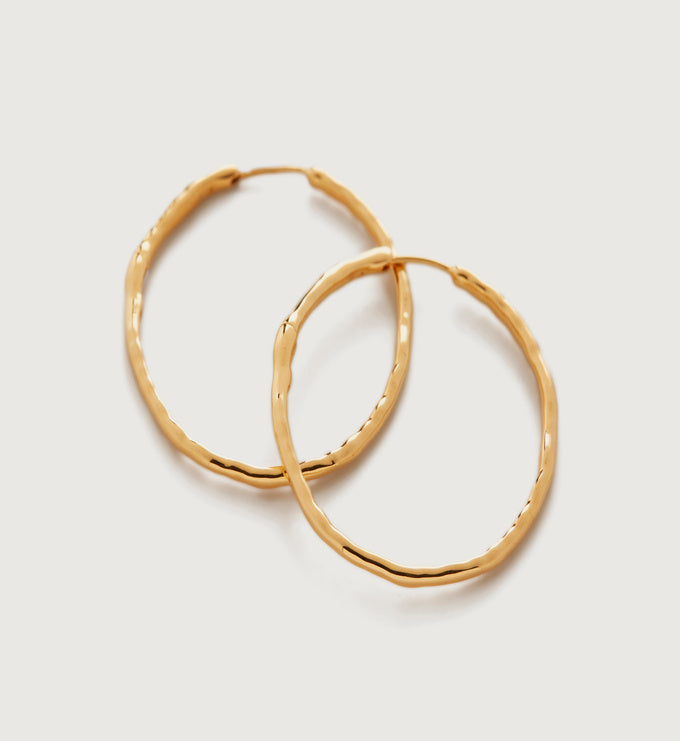 Siren Muse Large Hoop Pearl Earrings