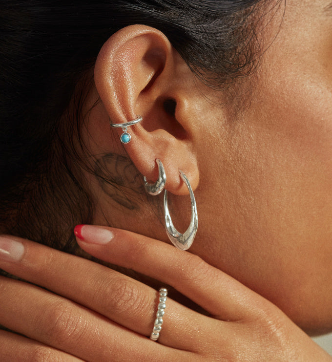 Deia Medium Hoop Earrings