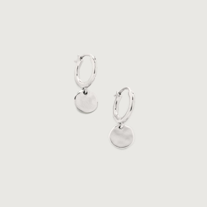 Siren Muse Disc Mini Huggie Earrings