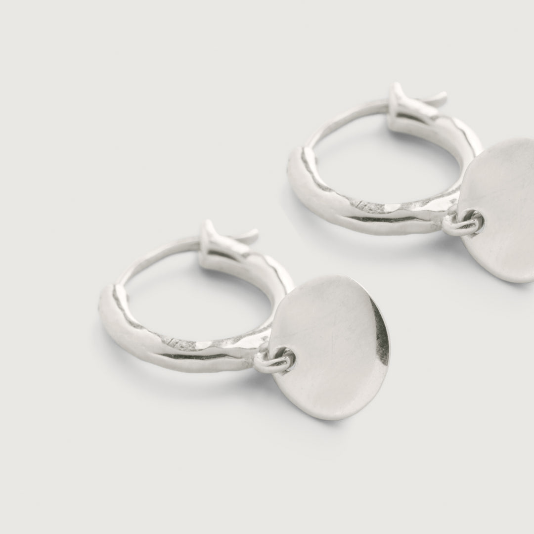 Siren Muse Disc Mini Huggie Earrings