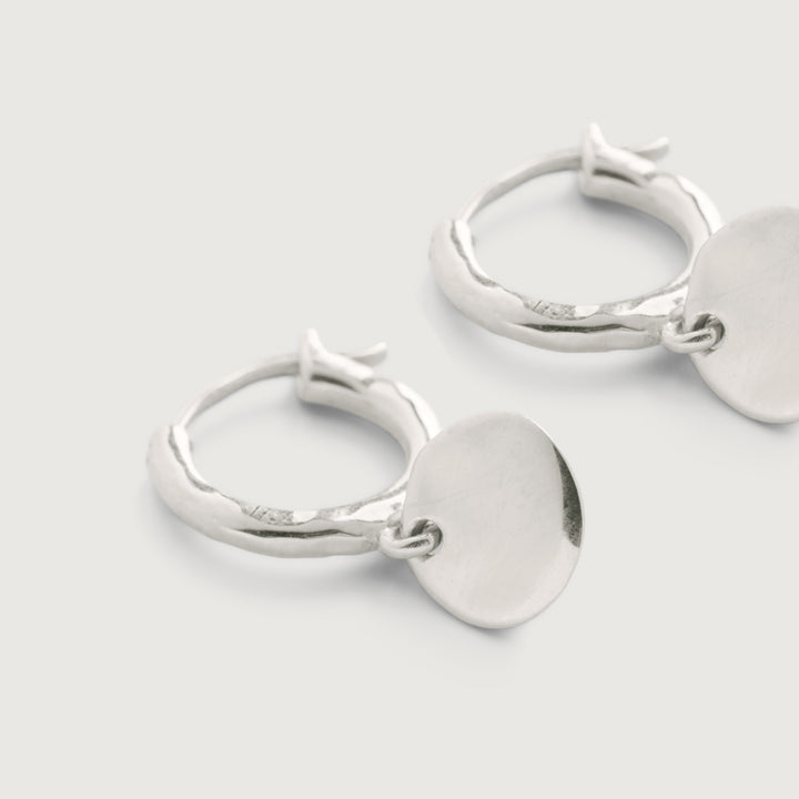 Siren Muse Disc Mini Huggie Earrings
