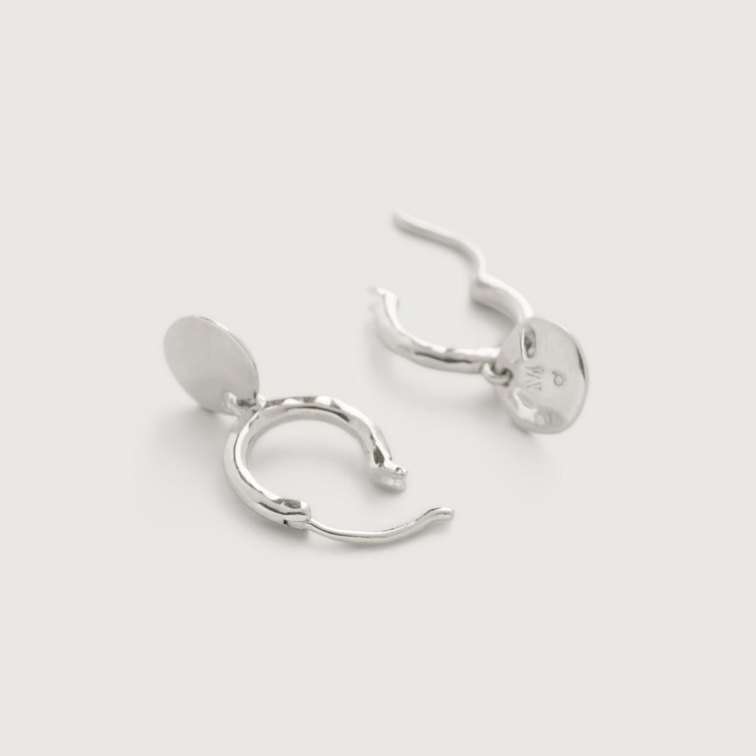 Siren Muse Disc Mini Huggie Earrings