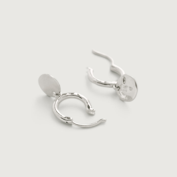 Siren Muse Disc Mini Huggie Earrings