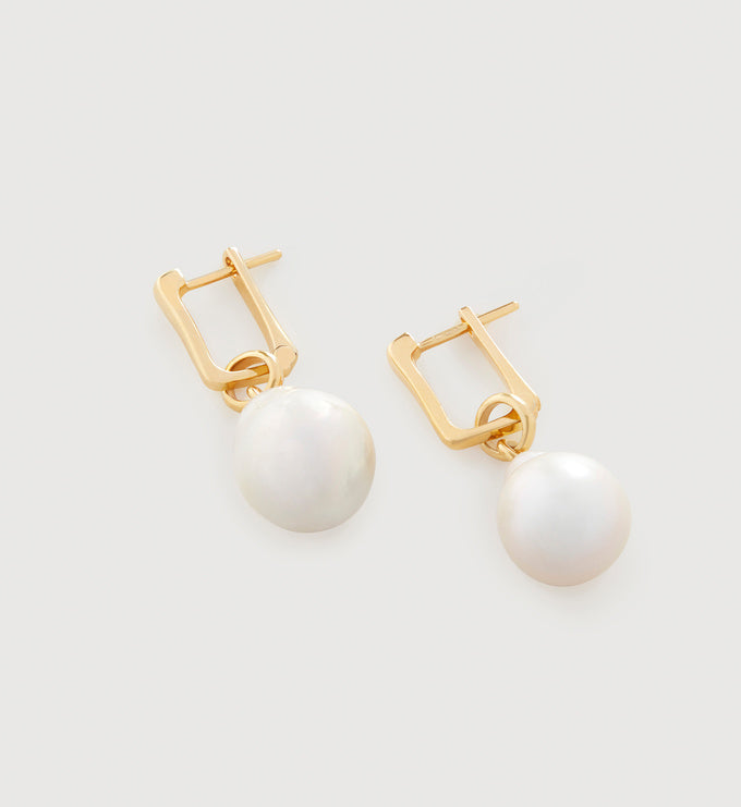 Alta Capture Pearl Huggie Earrings