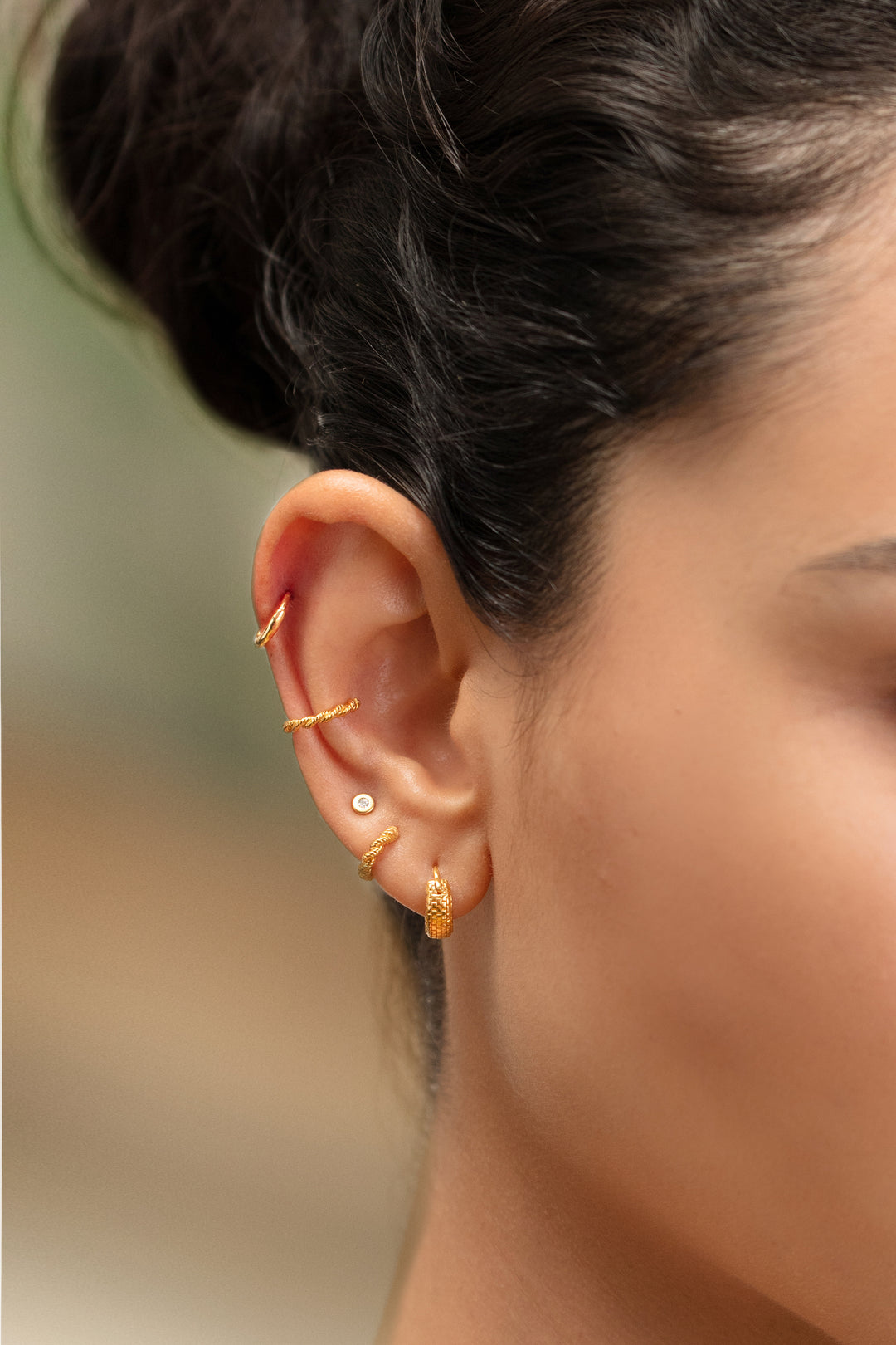 Corda Mini Huggie Earrings