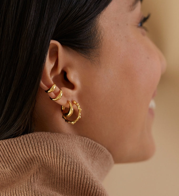 Siren Muse Ripple Small Hoop Earrings