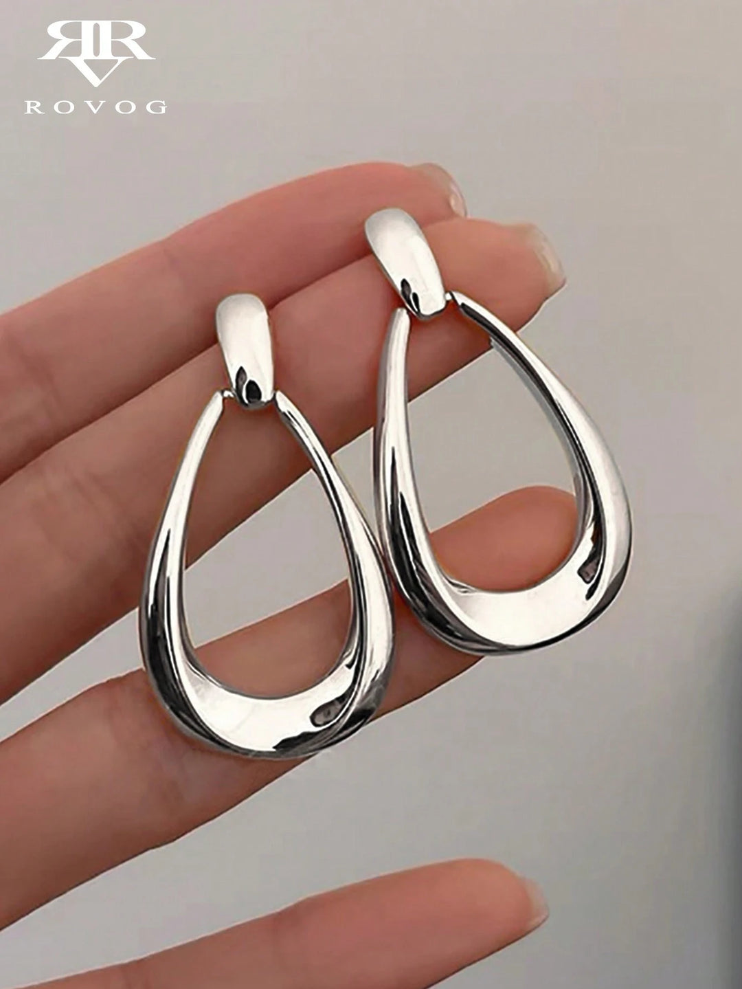 Elegant Silver Geometric Drop Earrings – Stylish Jewelry for Daily Wear, Parties & Vacations