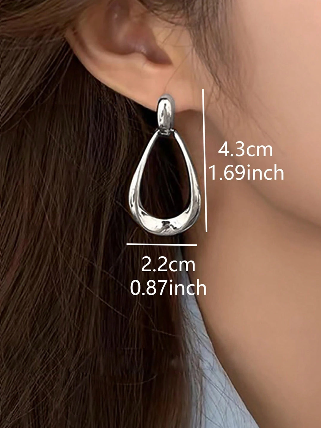 Elegant Silver Geometric Drop Earrings – Stylish Jewelry for Daily Wear, Parties & Vacations