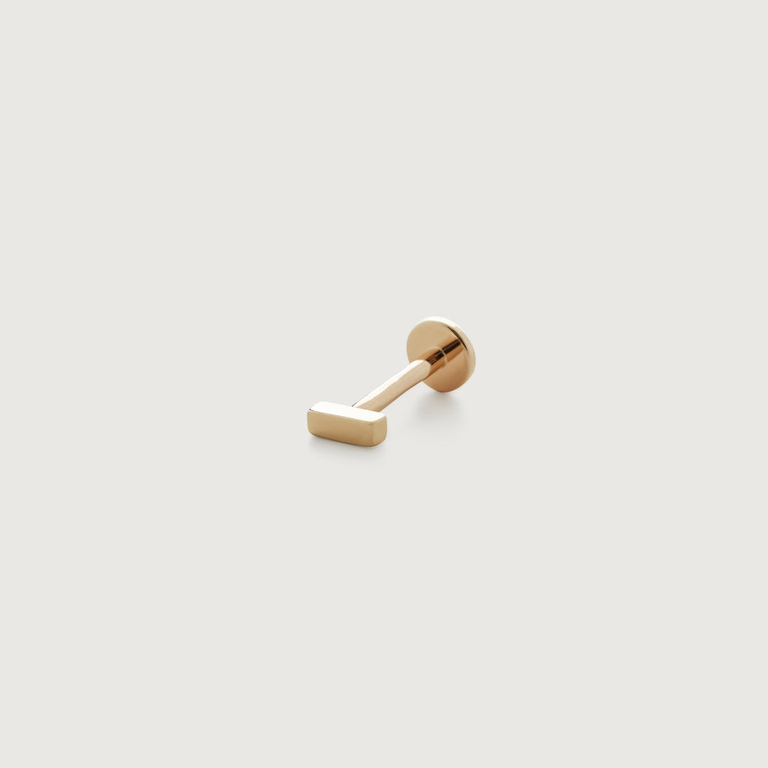 Linear Flat Back Piercing Stud