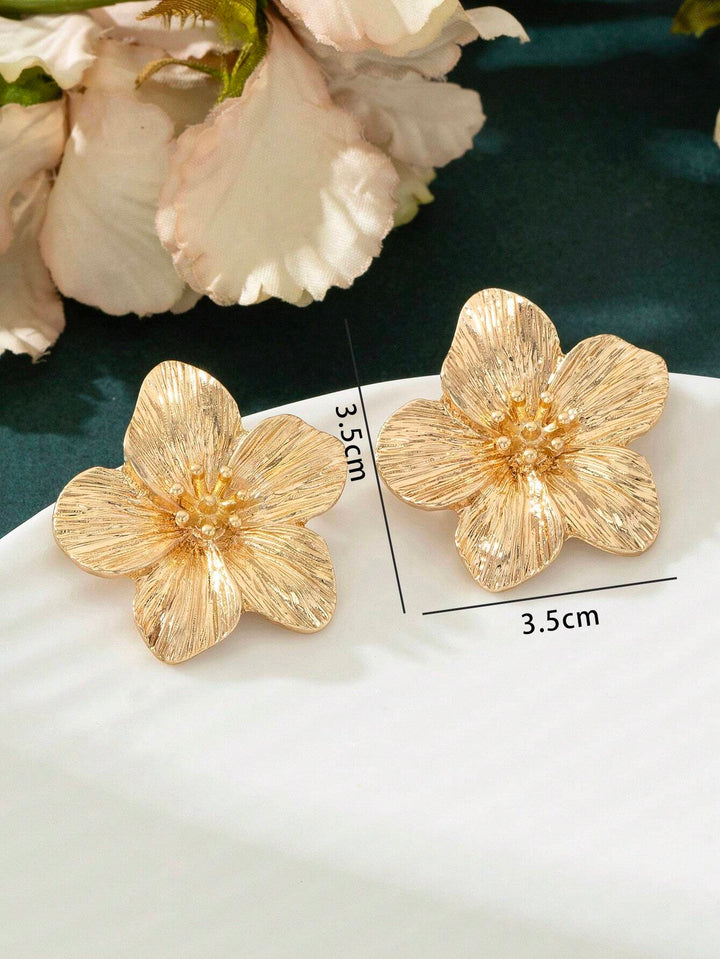Exquisite Floral Stud Earrings - Dopamine-Inspired