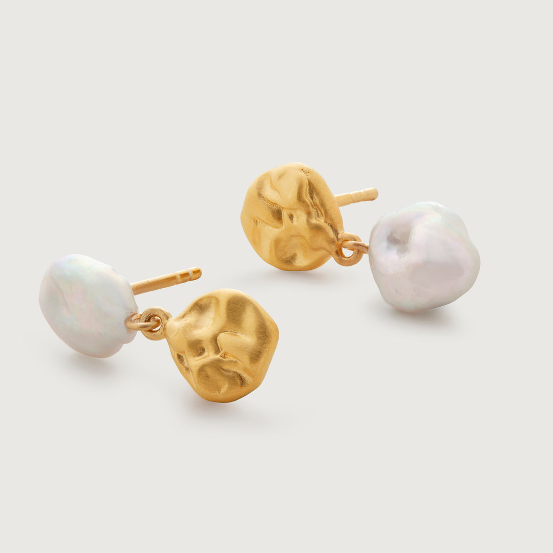 Amy Powney Keshi Pearl Small Drop Earrings
