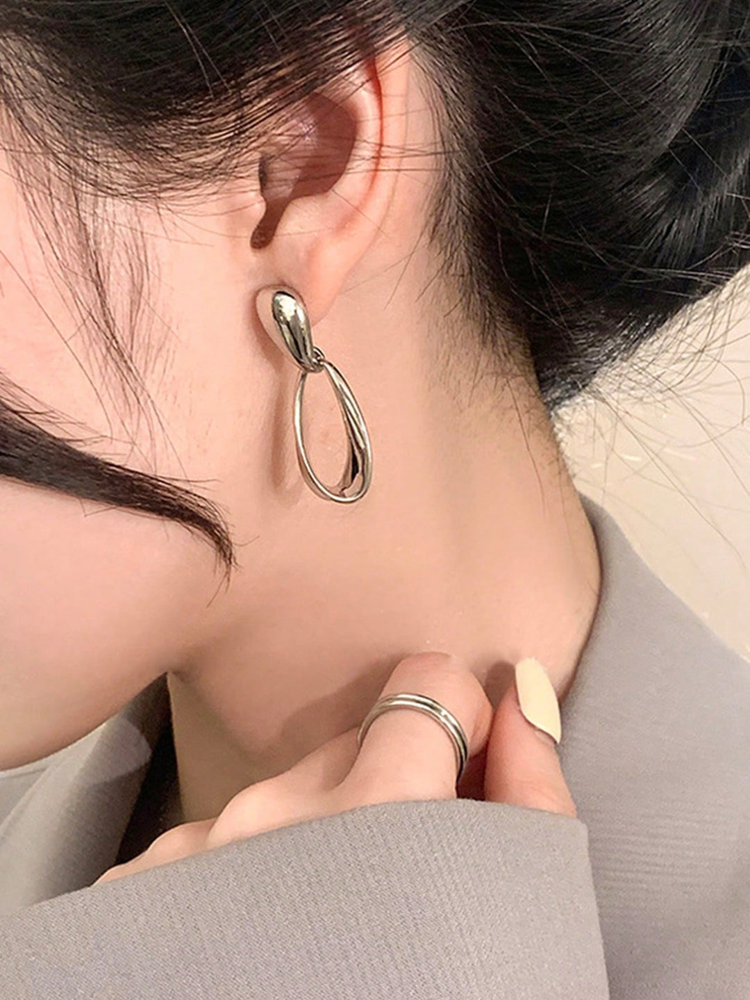 Minimalist French Geometric Earrings – Elegant & Sophisticated Jewelry