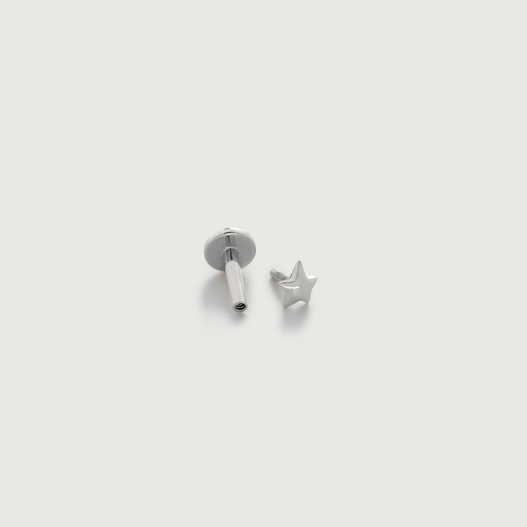 Star Flat Back Piercing Stud