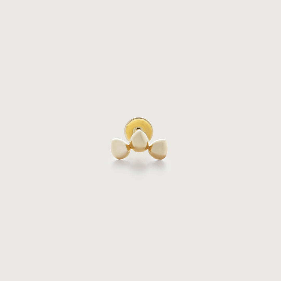 Mini Nugget Cluster Flat Back Piercing Stud