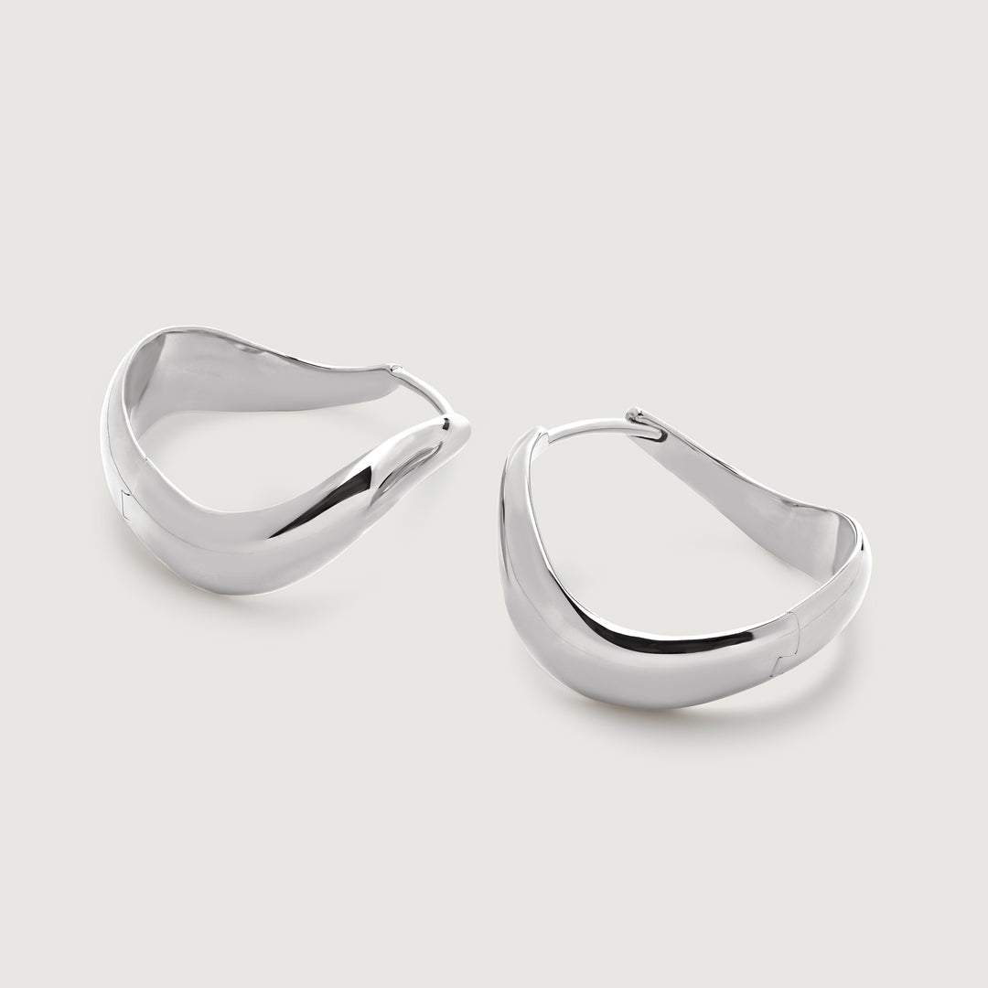 Swirl Medium Hoop Earrings