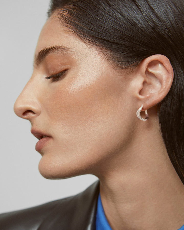 Swirl Medium Hoop Earrings