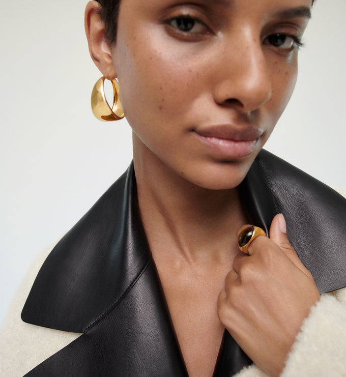Kate Young Large Tapered Hoop Earrings
