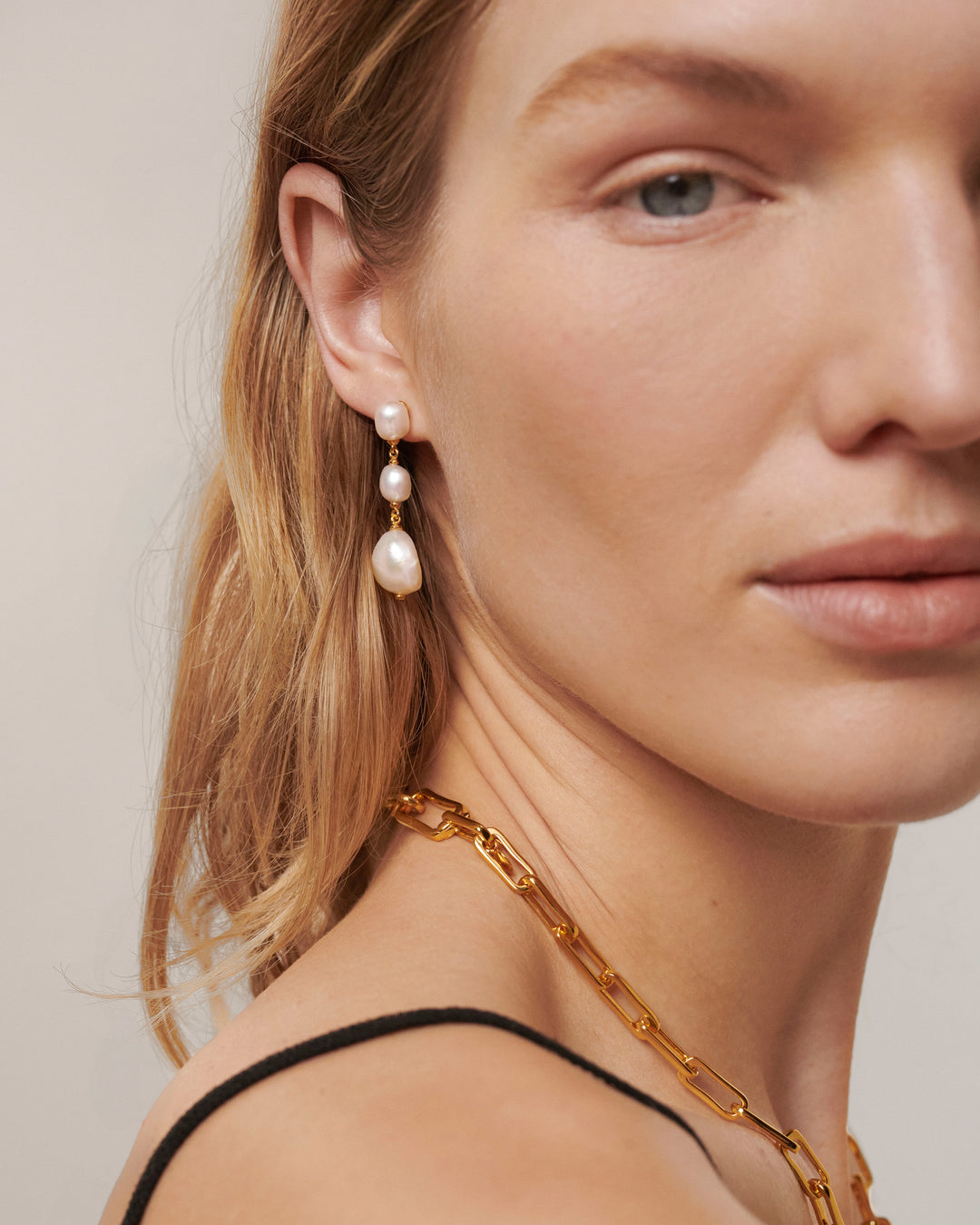 Multi Baroque Pearl Drop Earrings