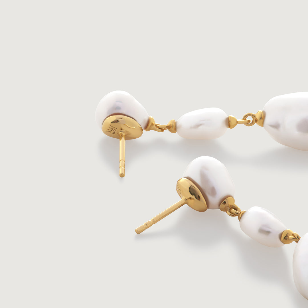 Multi Baroque Pearl Drop Earrings