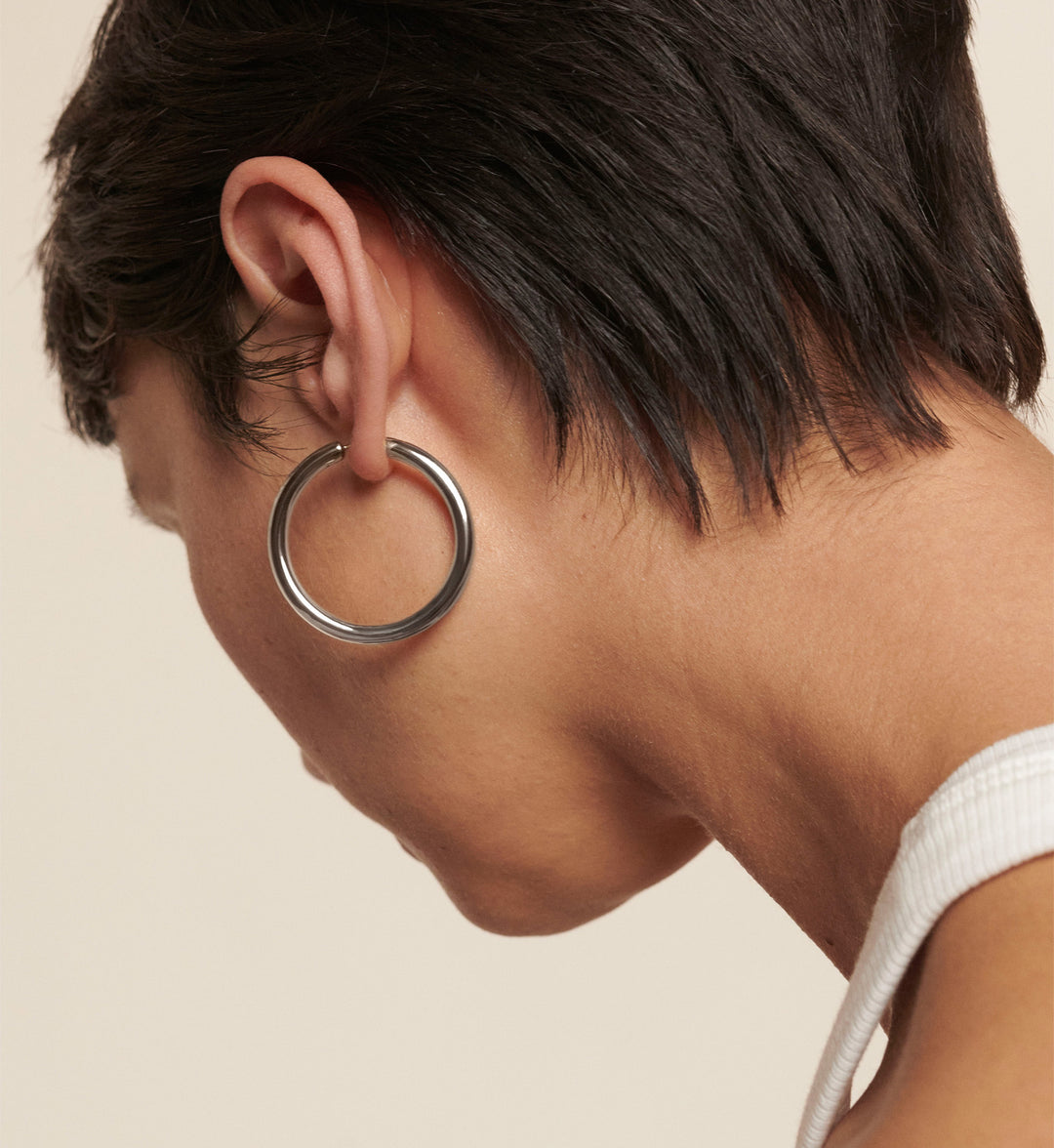 Click Medium Hoop Earrings