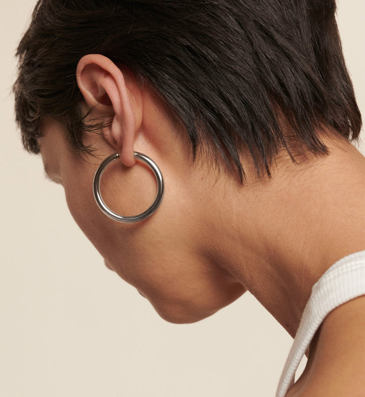 Click Medium Hoop Earrings