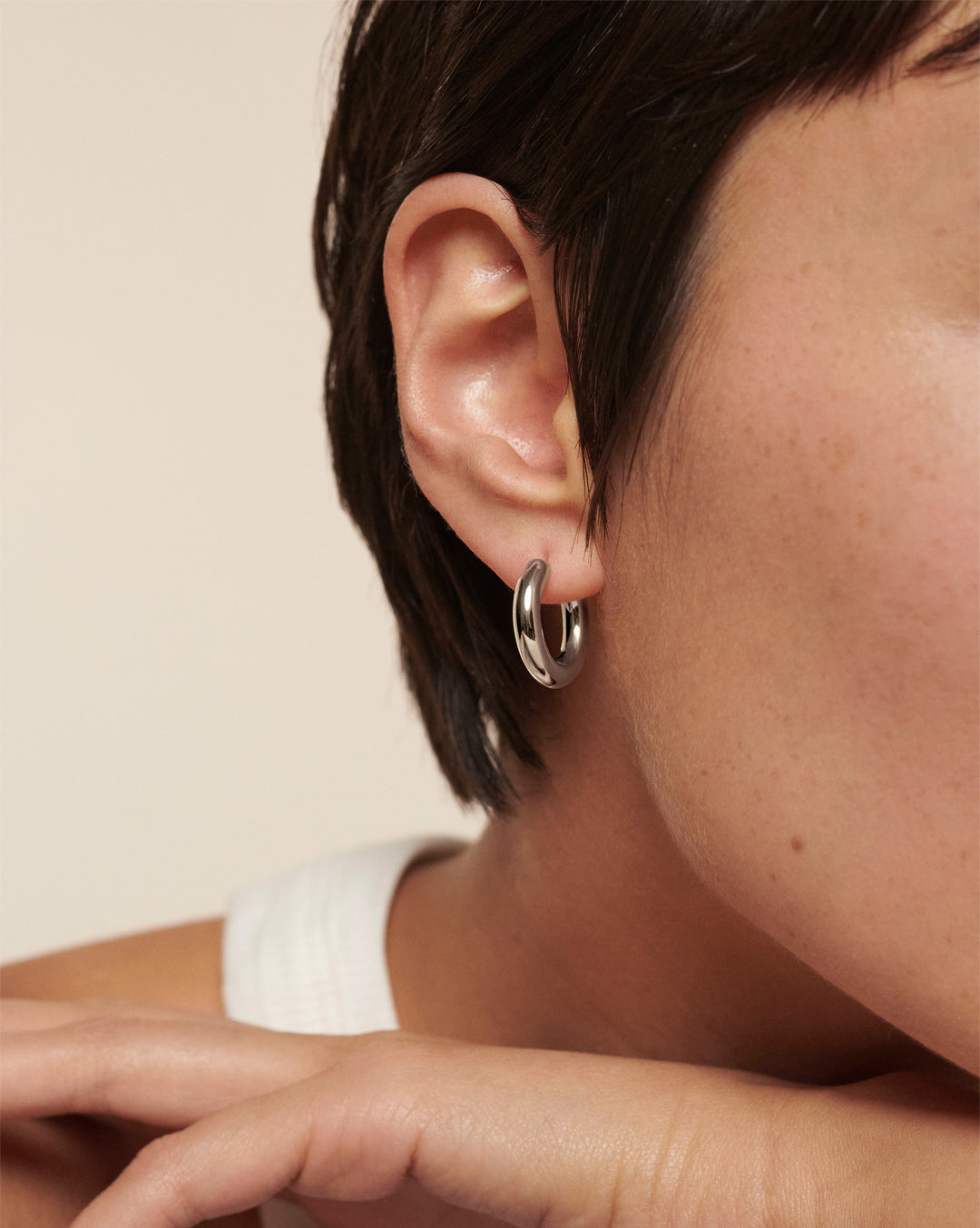 Click Medium Hoop Earrings