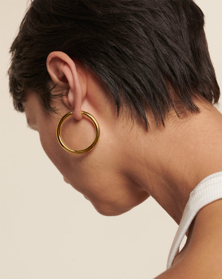 Click Medium Hoop Earrings