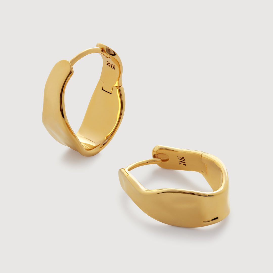 Wave Medium Hoop Earrings