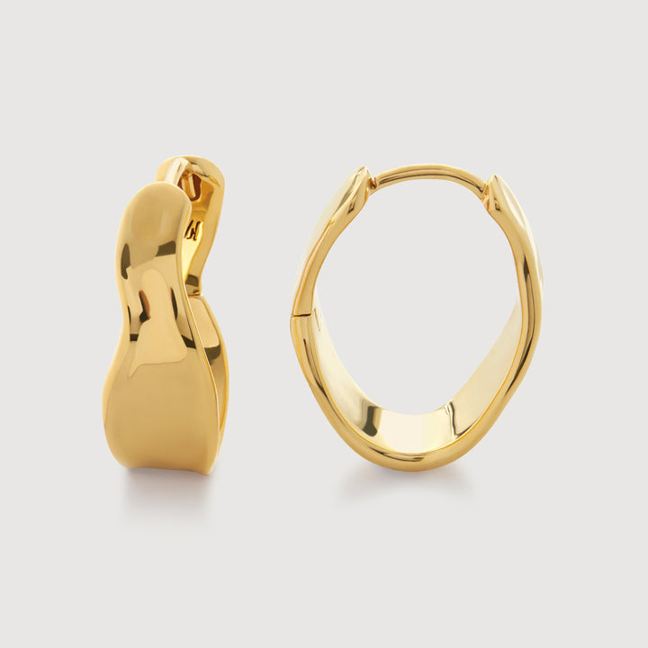 Wave Medium Hoop Earrings