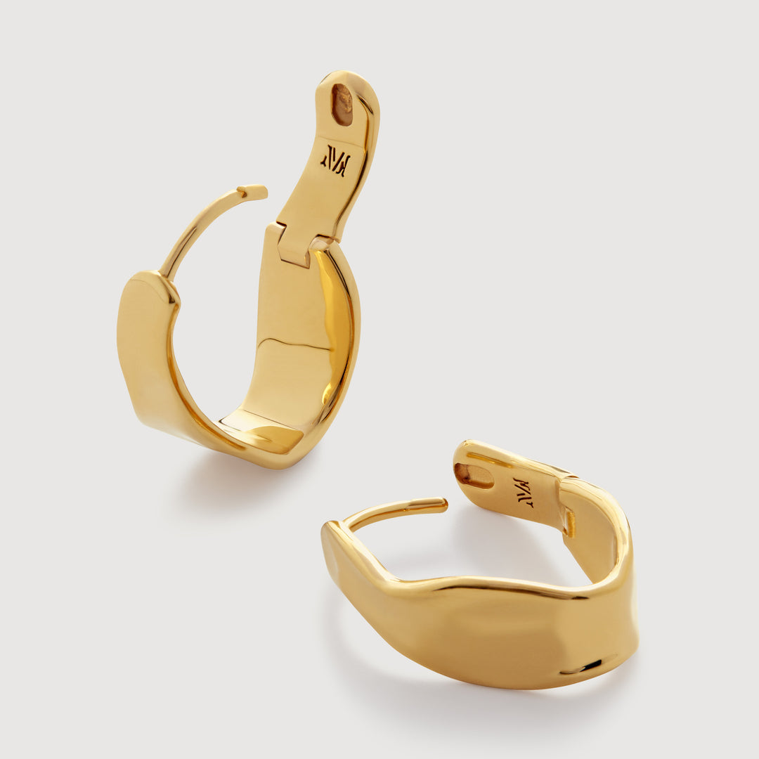 Wave Medium Hoop Earrings