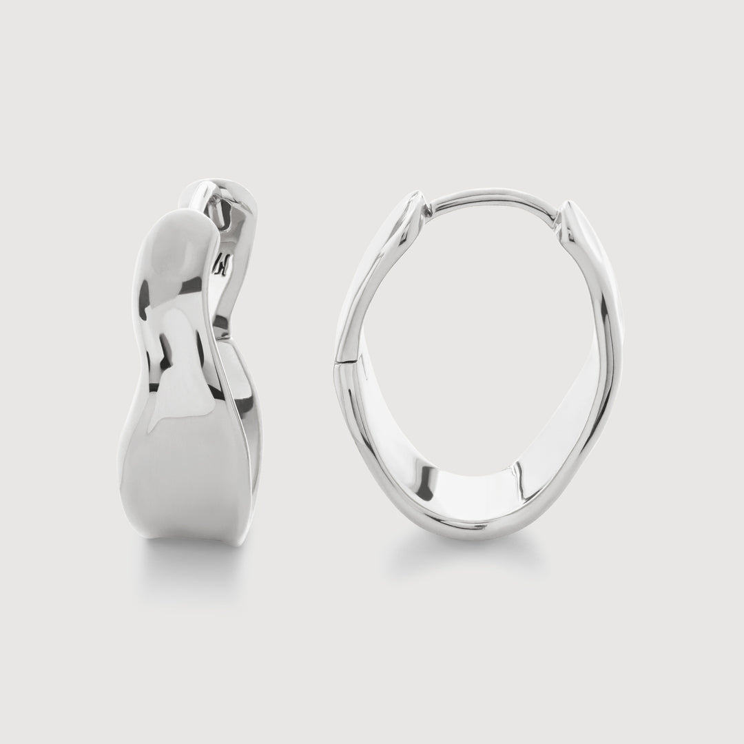 Wave Medium Hoop Earrings