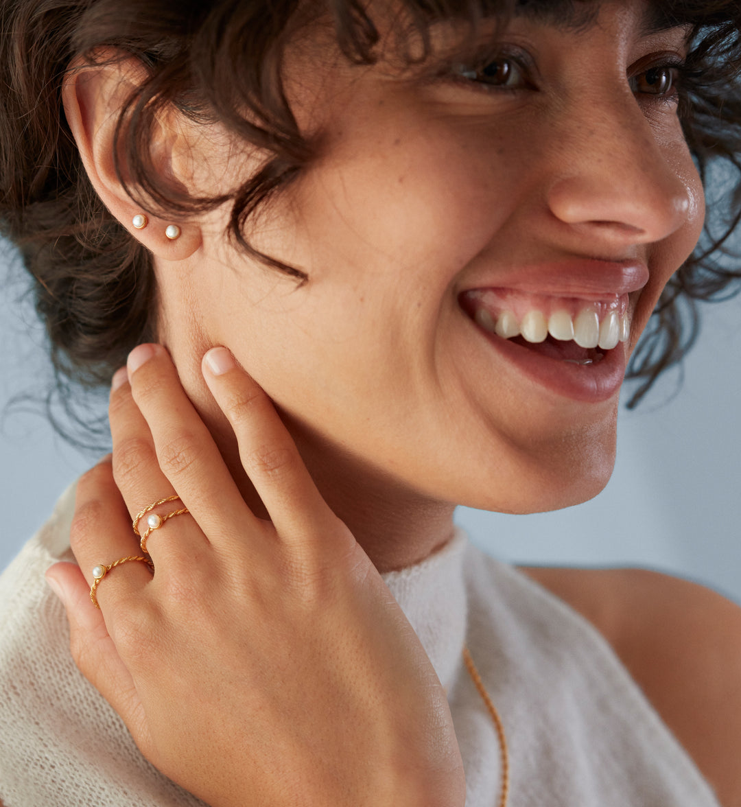 Mini Pearl Stud Earrings