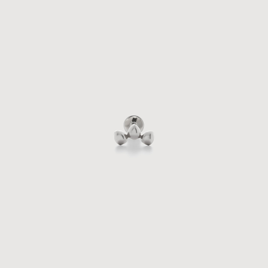 Mini Nugget Cluster Flat Back Piercing Stud