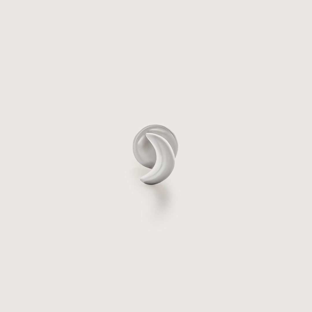 Crescent Moon Flat Back Piercing Stud