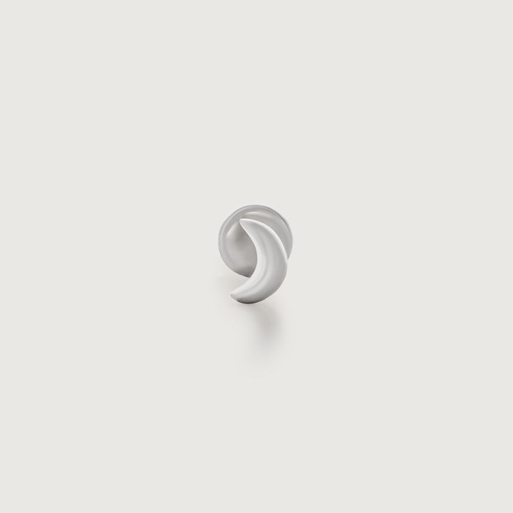 Crescent Moon Flat Back Piercing Stud