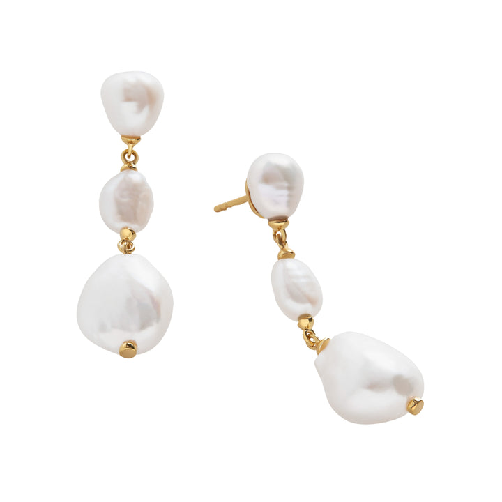 Multi Baroque Pearl Drop Earrings