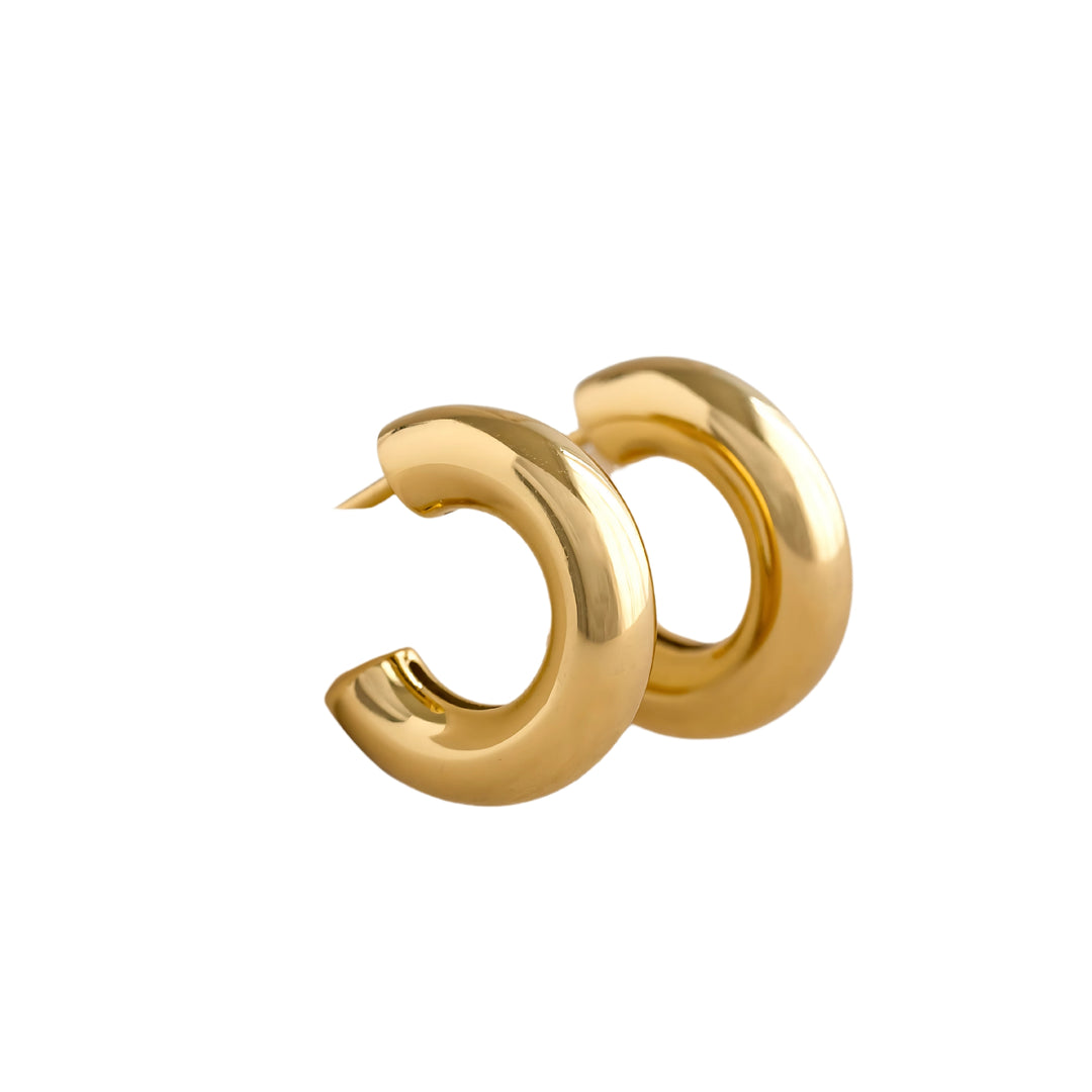 Chunky Huggie Hoop Earrings - Giulia