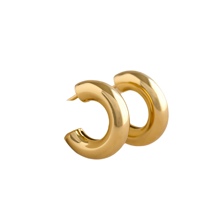 Chunky Huggie Hoop Earrings - Giulia