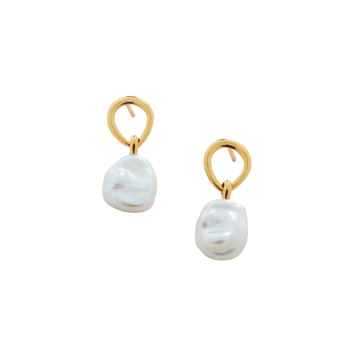 Nura Keshi Pearl Drop Earrings