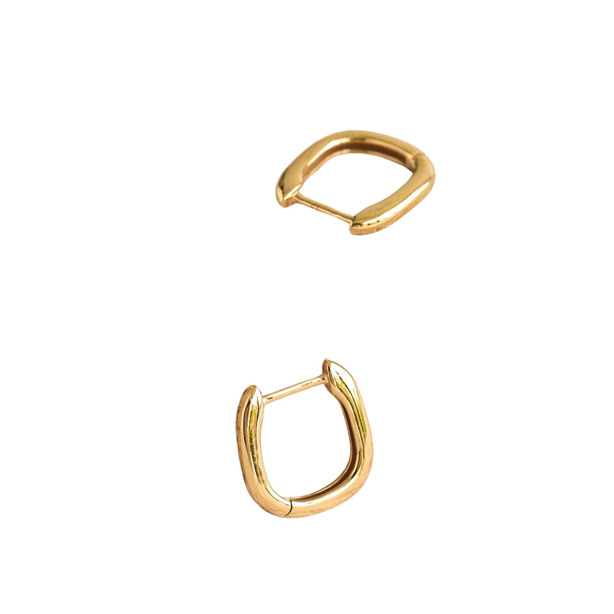 Square Huggie Earrings - Amelia